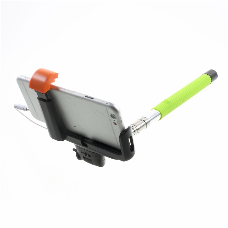 Green KJSTAR 3.5mm Audio Cable Handheld Extendable Monopod for iPhone Samsung HTC Sony etc (Z07-7)-2