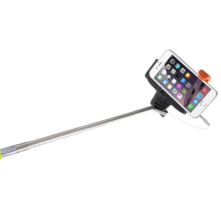 Green KJSTAR 3.5mm Audio Cable Handheld Extendable Monopod for iPhone Samsung HTC Sony etc (Z07-7)-4