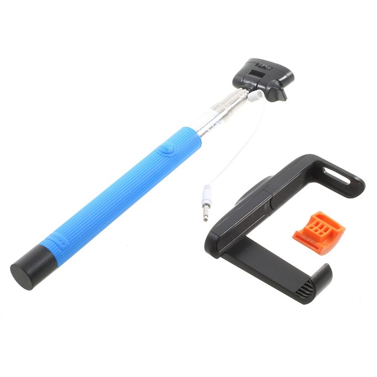 Blue KJSTAR 3.5mm Audio Cable Handheld Extendable Monopod for iPhone Samsung HTC Sony etc (Z07-7)-10