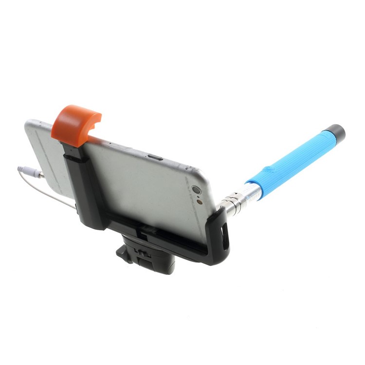 Blue KJSTAR 3.5mm Audio Cable Handheld Extendable Monopod for iPhone Samsung HTC Sony etc (Z07-7)-2