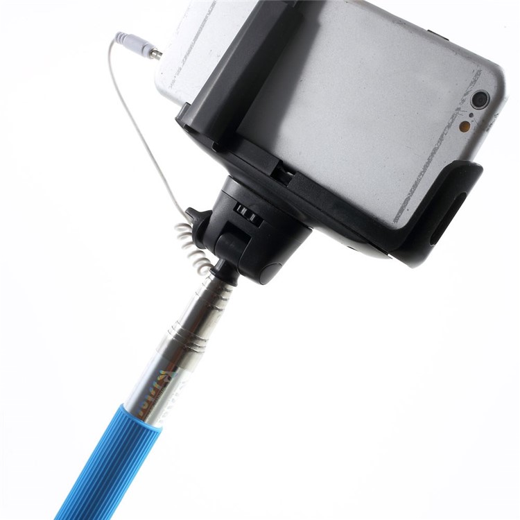 Blue KJSTAR 3.5mm Audio Cable Handheld Extendable Monopod for iPhone Samsung HTC Sony etc (Z07-7)-7