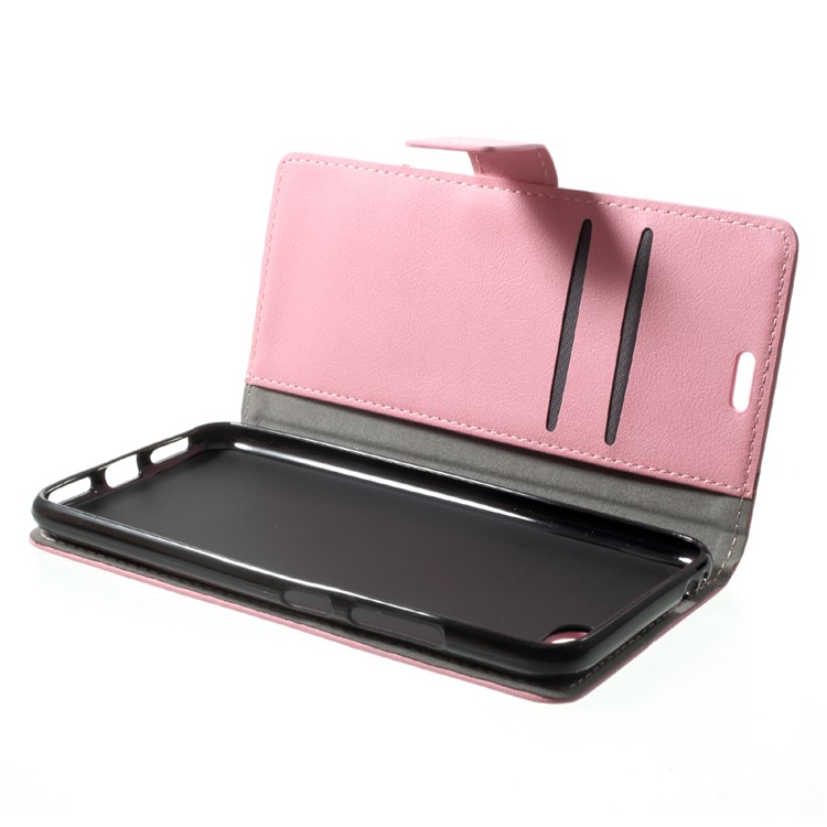 Leather Wallet Stand Mobile Cover for Asus Zenfone 4 Max /4 Max Pro /4 Max Plus ZC554KL - Pink-5