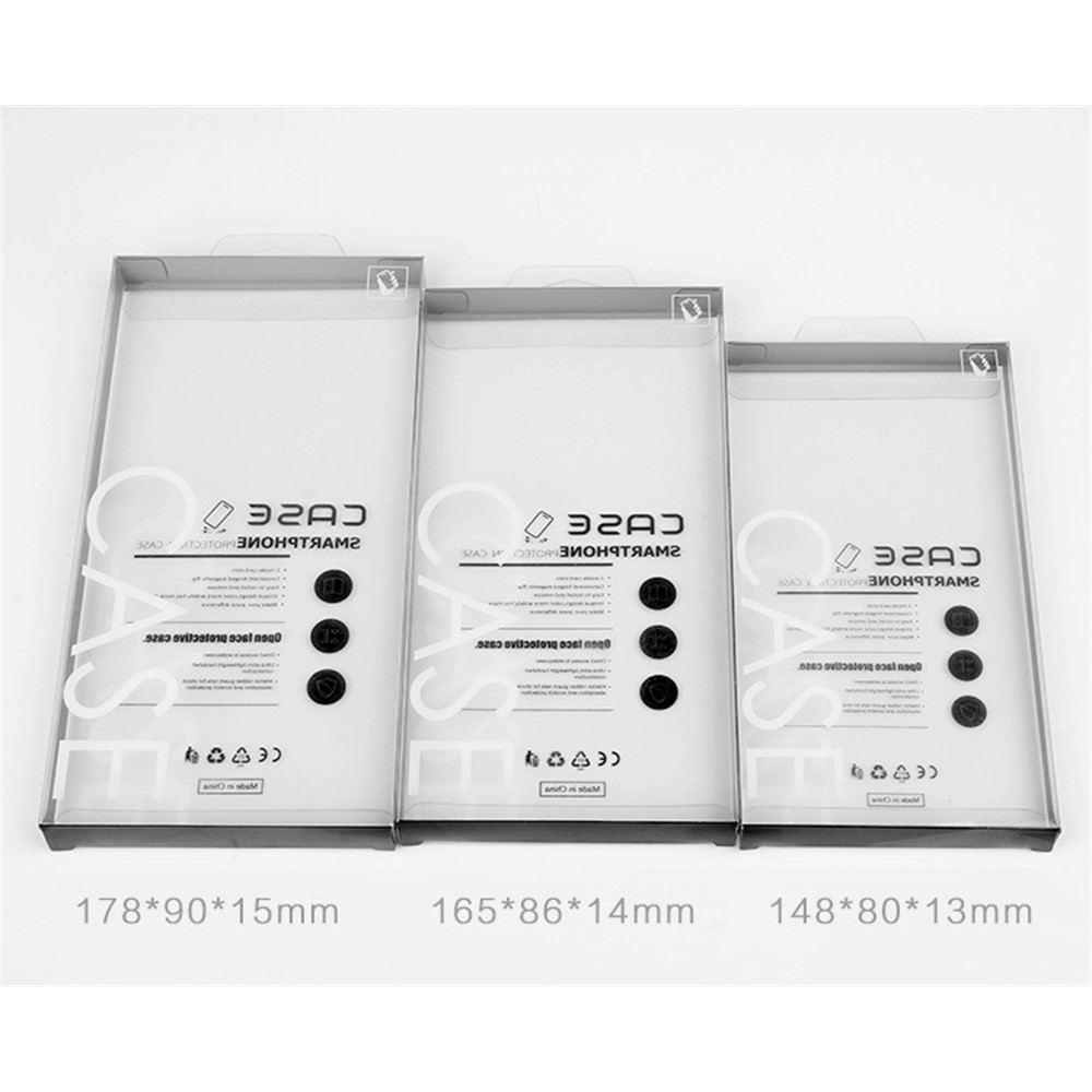 100Pcs/Lot KJ-699 Clear PVC Package Packaging Box with Hook Hanging for iPhone Samsung Sony Huawei Cases, Size: 178 x 90 x 15mm-8