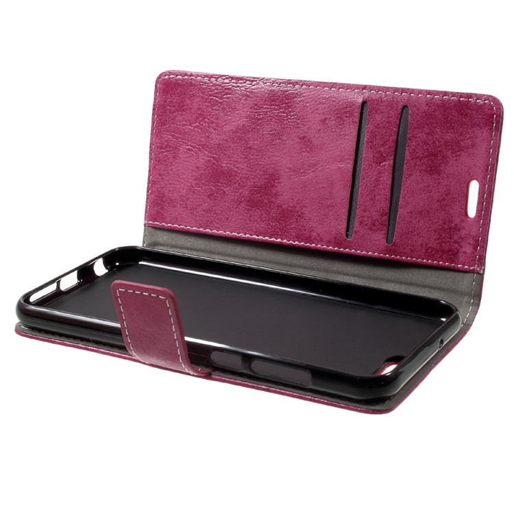 Vintage Wallet Stand Leather Flip Mobile Case for Asus Zenfone 4 ZE554KL - Rose-6