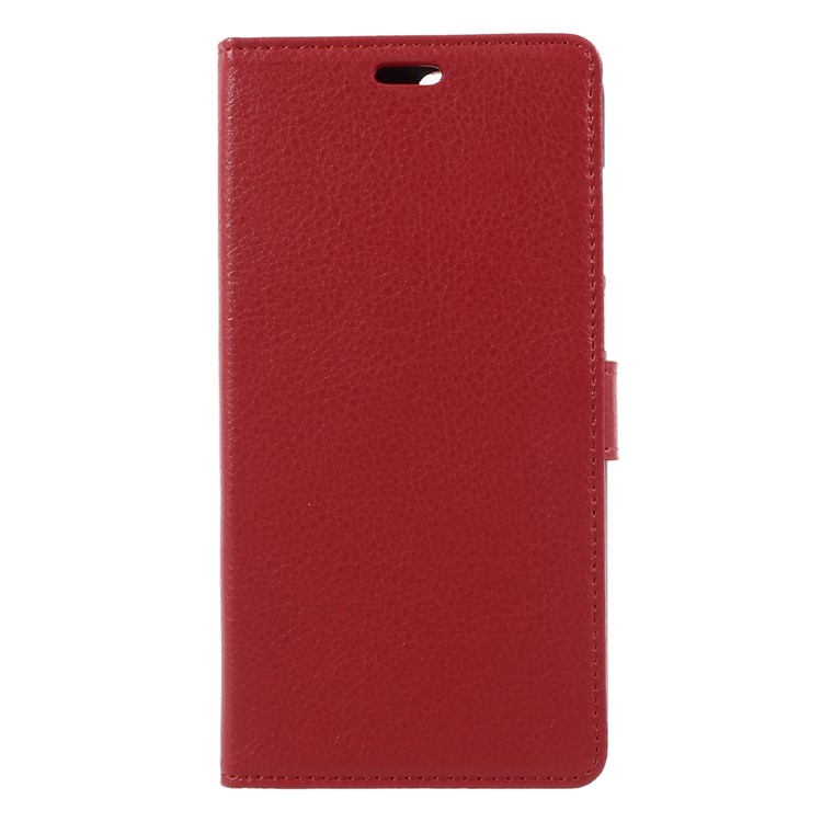 For Asus Zenfone 4 ZE554KL Litchi Grain PU Leather Wallet Phone Cover with Stand - Red-3