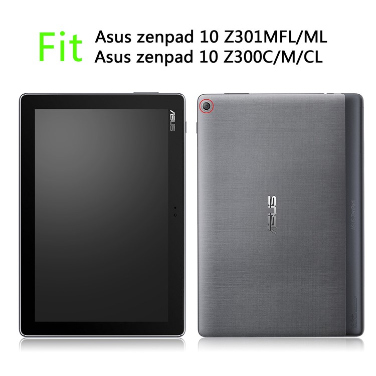 Pattern Printing Foldable Tri-fold Stand Leather Tablet Folio Shell for Asus Zenpad 10 Z301MFL - Colorized Checks-11