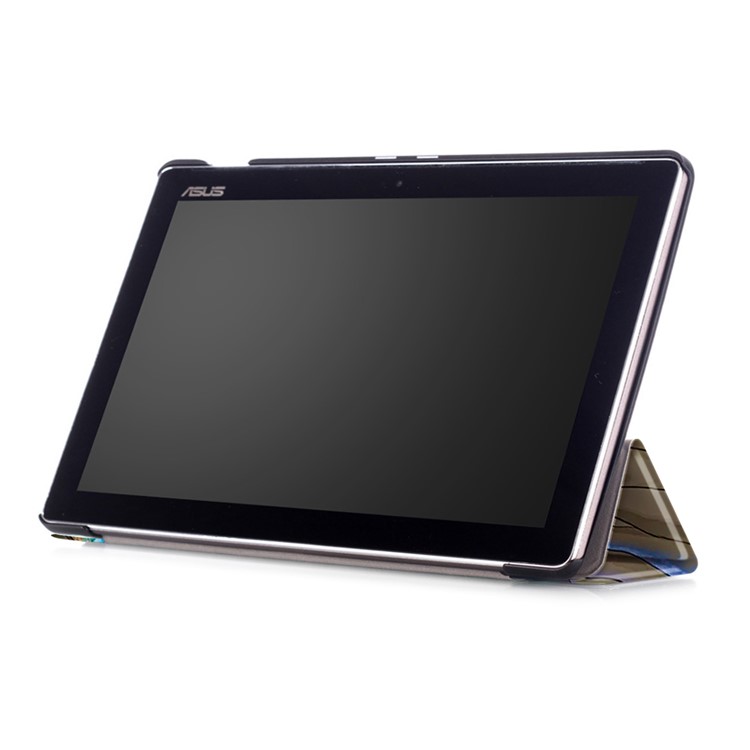 Tri-fold Stand Foldable Pattern Printing Leather Tablet Folio Case for Asus Zenpad 10 Z301MFL - Beautiful Tree-6
