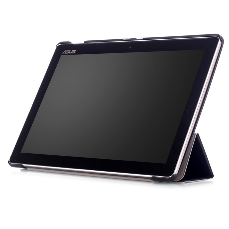 Tri-fold Stand Leather Folio Case for Asus Zenpad 10 Z301MFL - Black-6