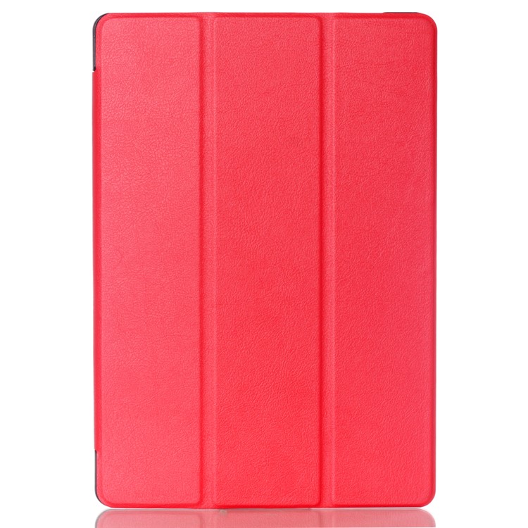 Tri-fold Stand Leather Folio Cover Case for Asus Zenpad 10 Z301MFL - Red-2