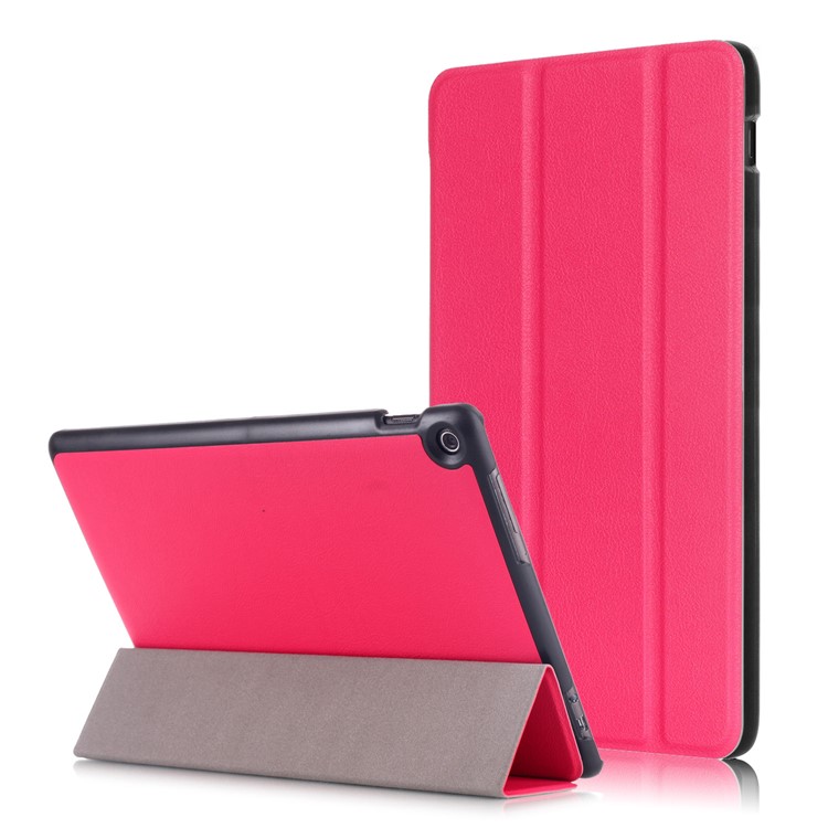 Tri-fold Stand Leather Folio Case Shell for Asus Zenpad 10 Z301MFL - Rose-1