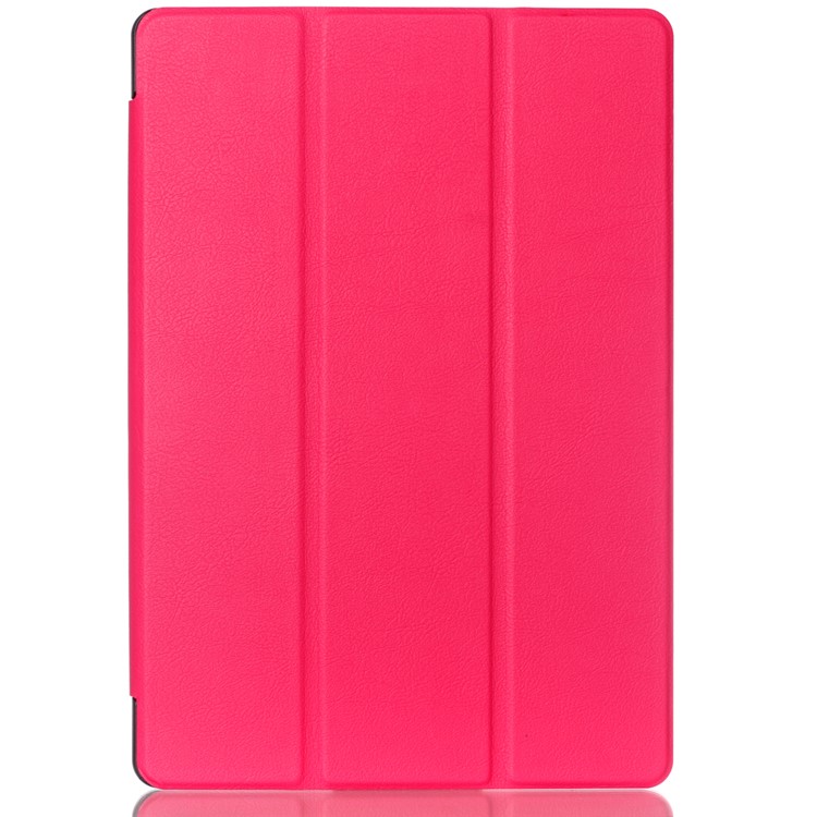 Tri-fold Stand Leather Folio Case Shell for Asus Zenpad 10 Z301MFL - Rose-2