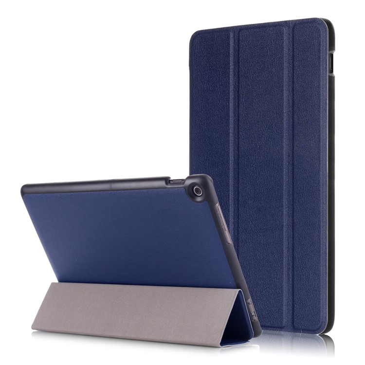 PU Leather Tri-fold Stand Folio Case for Asus Zenpad 10 Z301MFL - Dark Blue-1