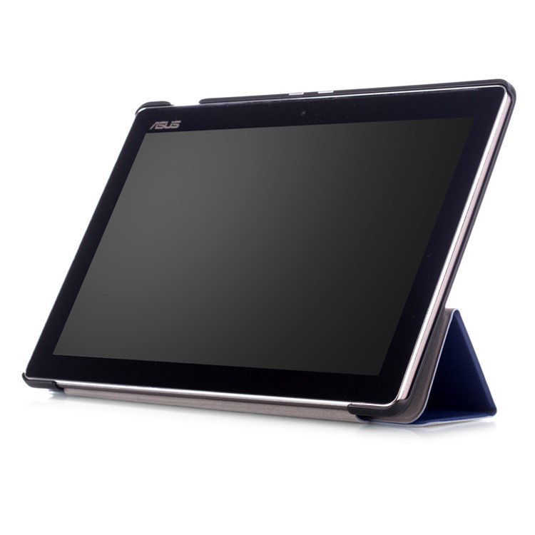 PU Leather Tri-fold Stand Folio Case for Asus Zenpad 10 Z301MFL - Dark Blue-6