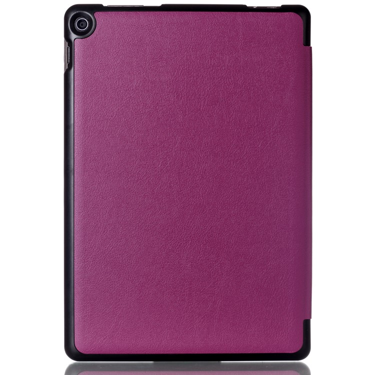For Asus Zenpad 10 Z301MFL Tri-fold Stand Leather Folio Case - Purple-3