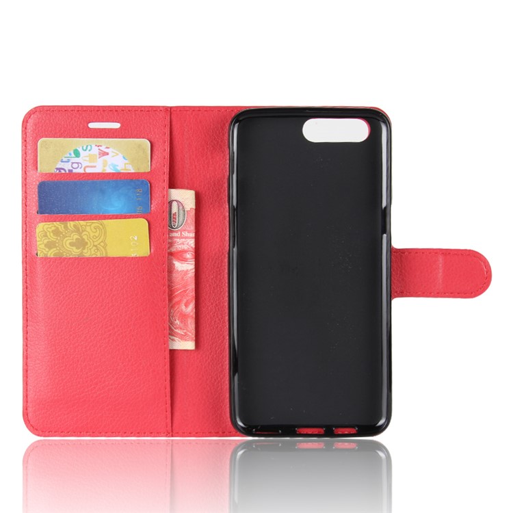 Litchi Skin PU Leather Wallet Stand Phone Cover for Asus Zenfone 4 Max /4 Max Pro /4 Max Plus ZC554KL - Red-3