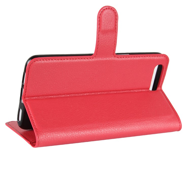 Litchi Skin PU Leather Wallet Stand Phone Cover for Asus Zenfone 4 Max /4 Max Pro /4 Max Plus ZC554KL - Red-5