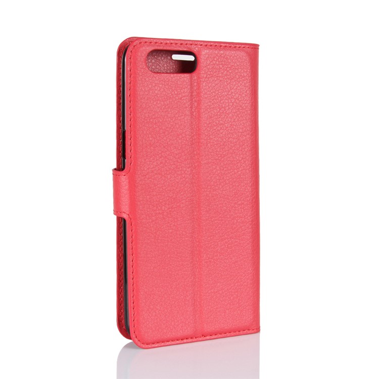 Litchi Skin PU Leather Wallet Stand Phone Cover for Asus Zenfone 4 Max /4 Max Pro /4 Max Plus ZC554KL - Red-6