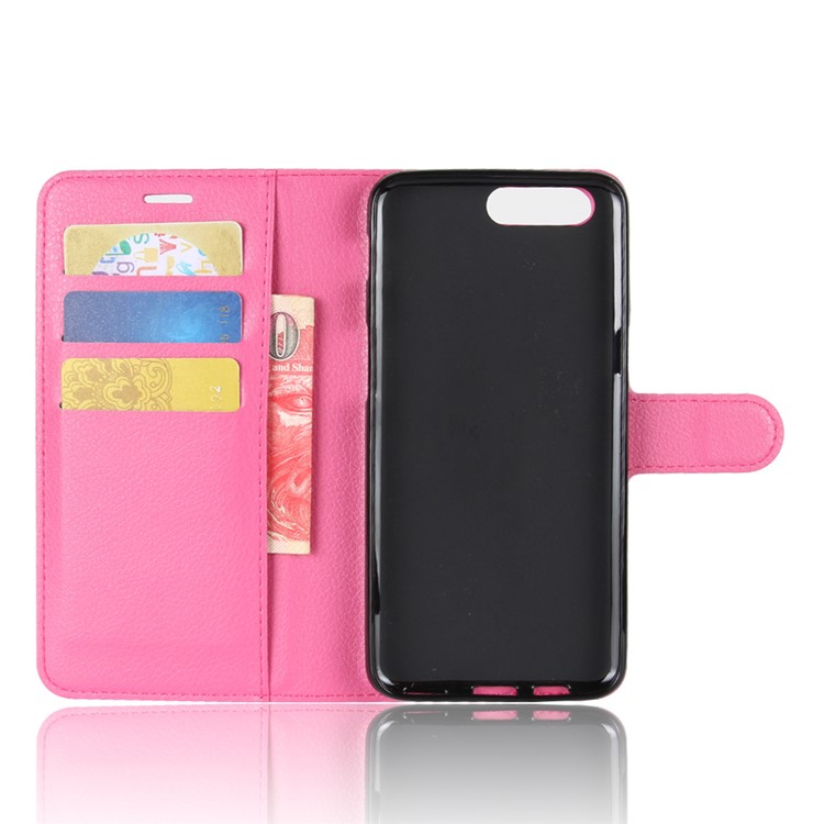Litchi Skin PU Leather Wallet Stand Mobile Phone Shell for Asus Zenfone 4 Max /4 Max Pro /4 Max Plus ZC554KL - Rose-3