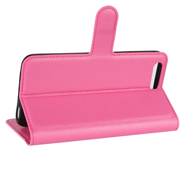 Litchi Skin PU Leather Wallet Stand Mobile Phone Shell for Asus Zenfone 4 Max /4 Max Pro /4 Max Plus ZC554KL - Rose-5