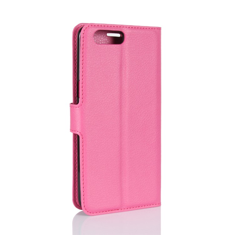 Litchi Skin PU Leather Wallet Stand Mobile Phone Shell for Asus Zenfone 4 Max /4 Max Pro /4 Max Plus ZC554KL - Rose-6