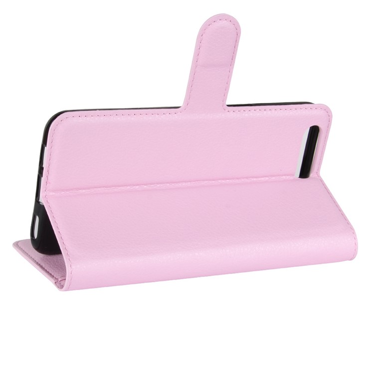 Litchi Skin PU Leather Wallet Stand Cell Phone Cover for Asus Zenfone 4 Max /4 Max Pro /4 Max Plus ZC554KL - Pink-5