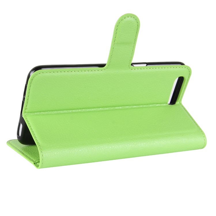 Litchi Skin PU Leder Brieftasche Stand Telefon Shell mit Magnet für Asus Zenfone 4 Max / 4 Max Pro / 4 Max Plus ZC554KL - Grün-5