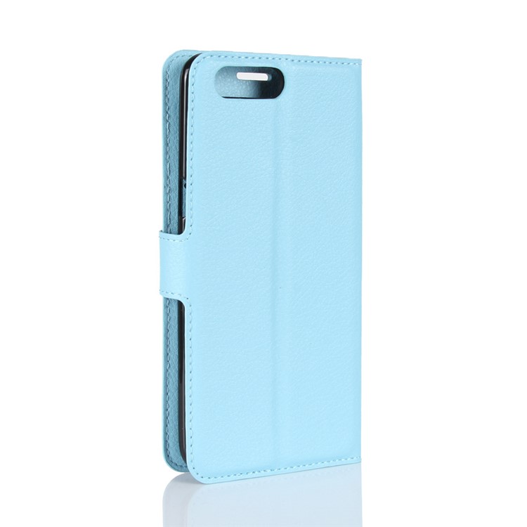Litchi Skin PU Leather Wallet Stand Phone Case with Magnet for Asus Zenfone 4 Max /4 Max Pro /4 Max Plus ZC554KL - Blue-6