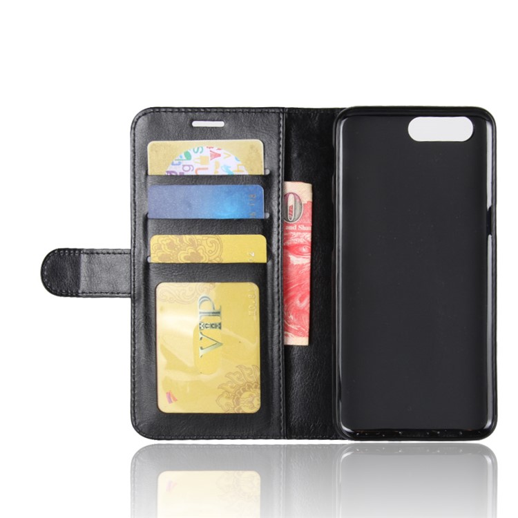 Crazy Horse Flip Leather Wallet Cell Phone Cover for Asus Zenfone 4 MAX ZC554KL - Black-4