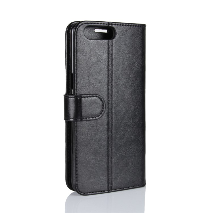 Crazy Horse Flip Leather Wallet Cell Phone Cover for Asus Zenfone 4 MAX ZC554KL - Black-7