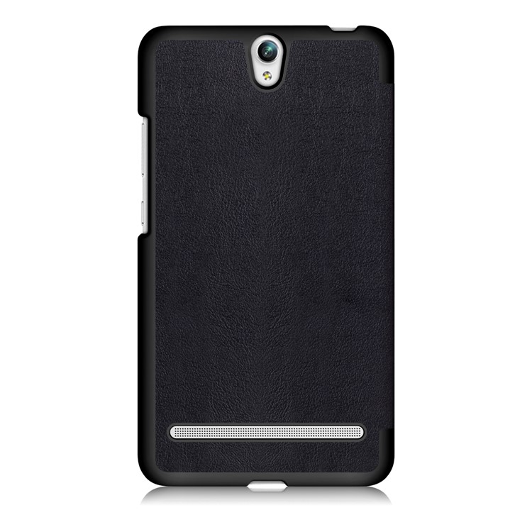 For ASUS ZenPad C (Z171KG) Tri-fold Stand Leather Protective Casing - Black-3