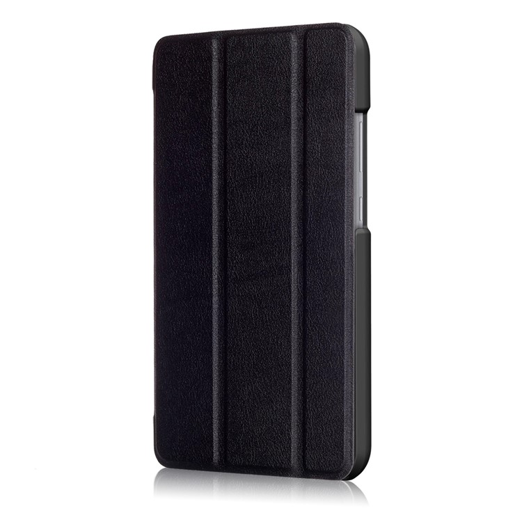For ASUS ZenPad C (Z171KG) Tri-fold Stand Leather Protective Casing - Black-4