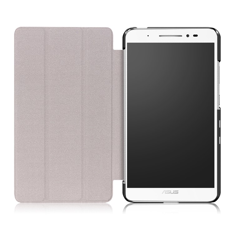 For ASUS ZenPad C (Z171KG) Tri-fold Stand Leather Protective Casing - Black-8