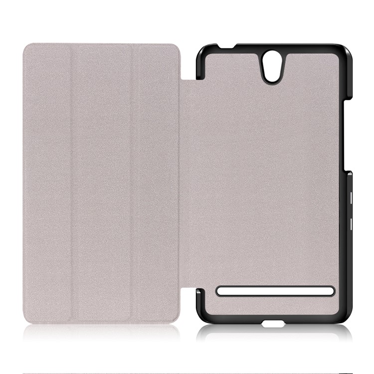 For ASUS ZenPad C (Z171KG) Tri-fold Stand Leather Protective Casing - Black-9