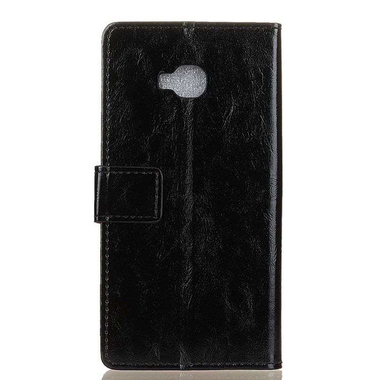 Crazy Horse Leather Wallet Case for Asus Zenfone Selfie ZD552KL - Black-2
