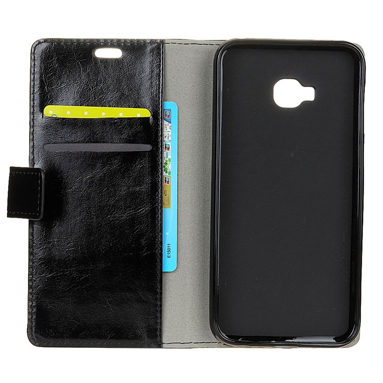Crazy Horse Leather Wallet Case for Asus Zenfone Selfie ZD552KL - Black-3