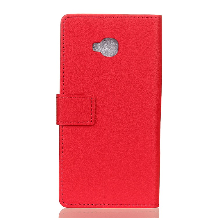 PU Leather Wallet Stand Cover Shell for Asus Zenfone 4 Selfie Pro ZD552KL - Red-2