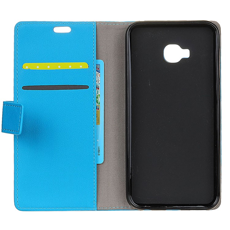 PU Leather Wallet Stand Mobile Cover Case for Asus Zenfone 4 Selfie Pro ZD552KL - Blue-3
