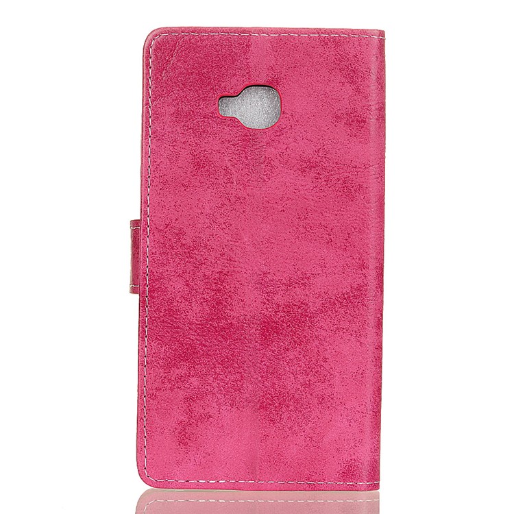 Vintage Style Leather Wallet Phone Case with Stand for Asus Zenfone 4 Selfie Pro ZD552KL - Rose-2