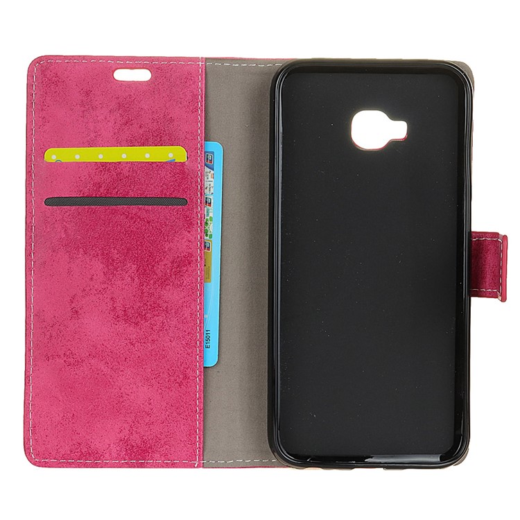 Vintage Style Leather Wallet Phone Case with Stand for Asus Zenfone 4 Selfie Pro ZD552KL - Rose-4