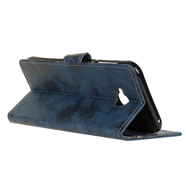 Vintage Style Leather Card Holder Mobile Phone Case Cover for Asus Zenfone 4 Selfie Pro ZD552KL - Blue-5