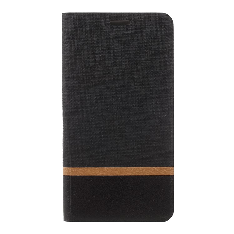 Cross Pattern Leather Card Holder Phone Case (Built-in Steel Sheet) for Asus Zenfone 4 MAX ZC554KL - Black-3