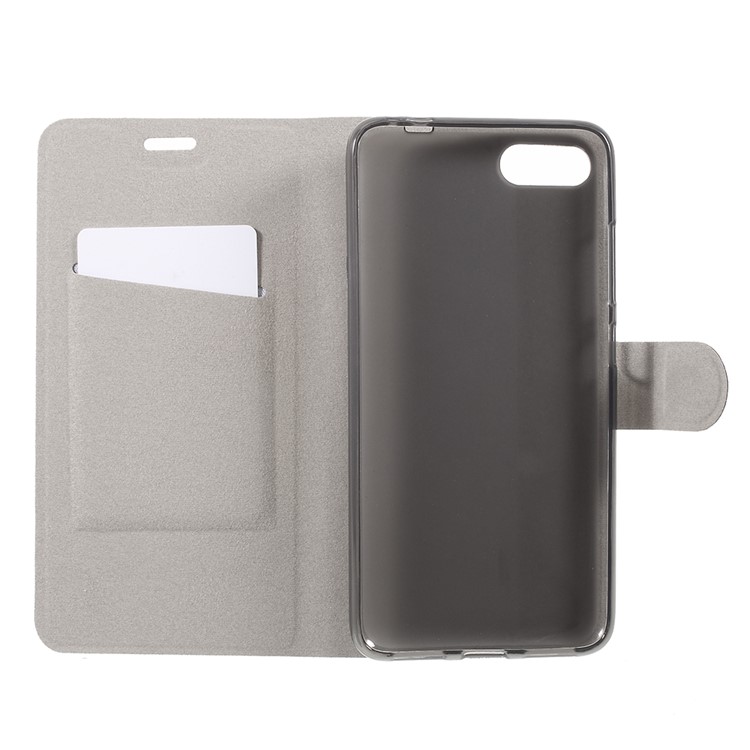 Crazy Horse Texture Leather Card Holder Phone Shell (Built-in Steel Sheet) for Asus ZenFone 4 Max ZC554KL - Black-5