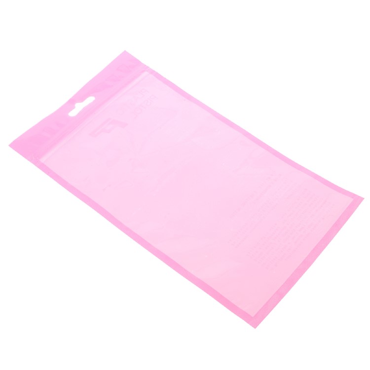 100pcs Sacos De Plástico Zip Top Pink Pacote - Rosa-2