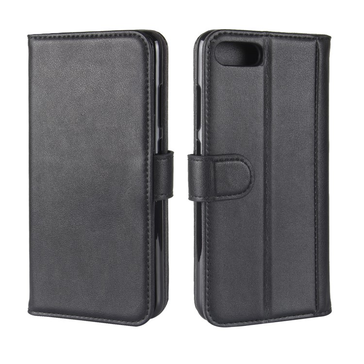 Split Leather Cell Phone Case with Stand for Asus ZenFone 4 Max /4 Max Pro /4 Max Plus (ZC554KL) - Black-8