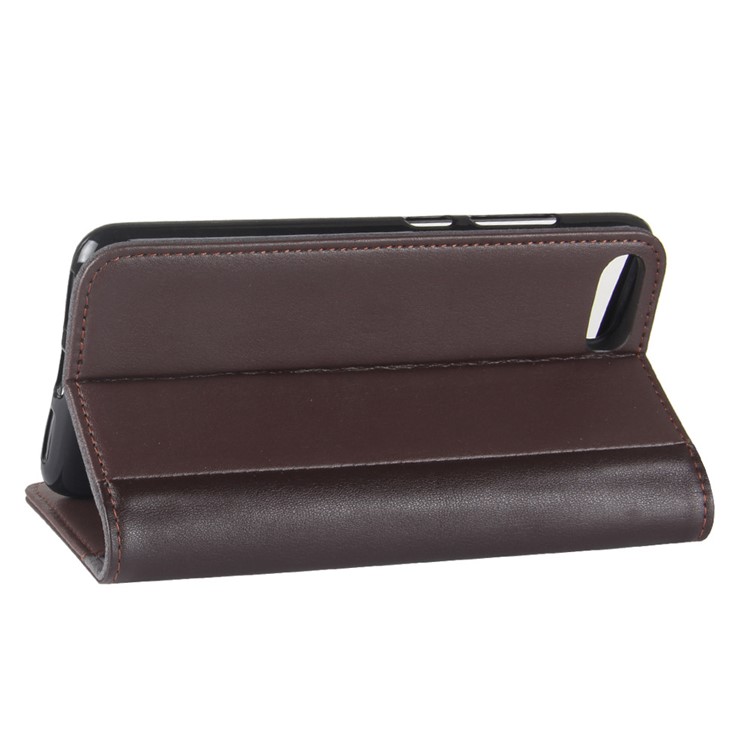 Split Leather Flip Stand Wallet Mobile Phone Cover Shell for Asus ZenFone 4 Max /4 Max Pro /4 Max Plus (ZC554KL) - Brown-6