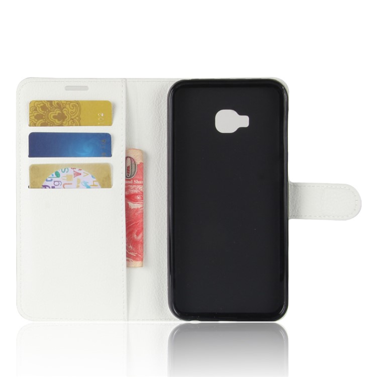 Litchi Skin Brieftasche Leder Standfuß für Asus Zenfone 4 Selfie Pro ZD552KL - Weiß-3