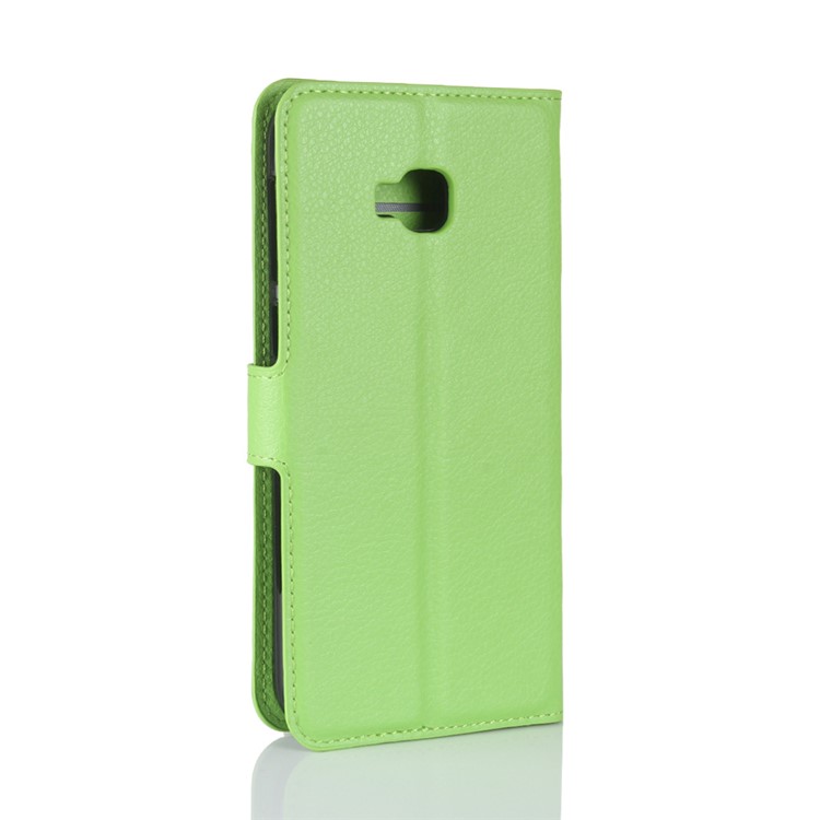 Litchi Skin Leather Stand Cover with Card Slots for Asus Zenfone 4 Selfie Pro ZD552KL - Green-6