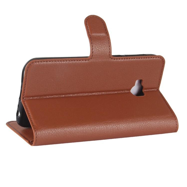 Litchi Skin Cell Phone Leather Stand Case for Asus Zenfone 4 Selfie Pro ZD552KL - Brown-5