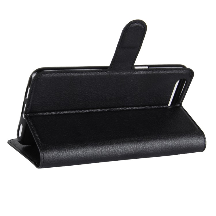 Litchi Skin Leather Wallet Case for Asus ZenFone 4 (ZE554KL) - Black-5