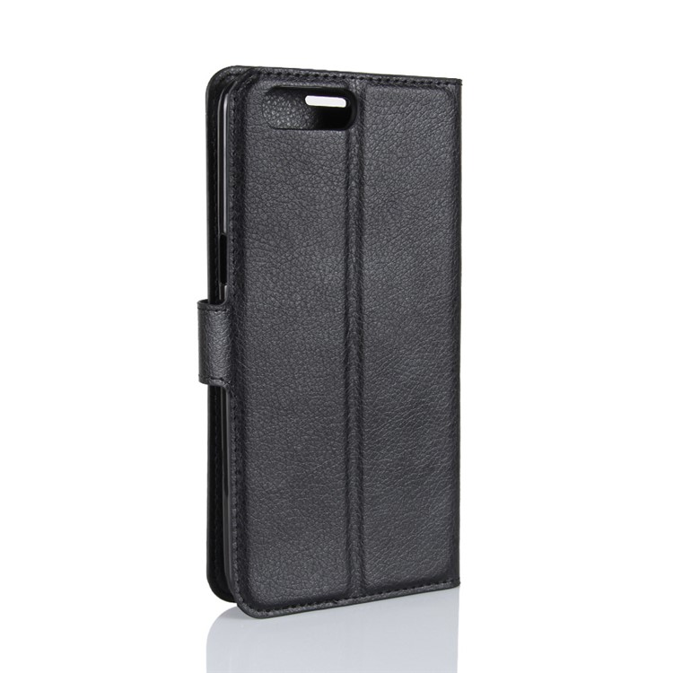 Litchi Skin Leather Wallet Case for Asus ZenFone 4 (ZE554KL) - Black-6